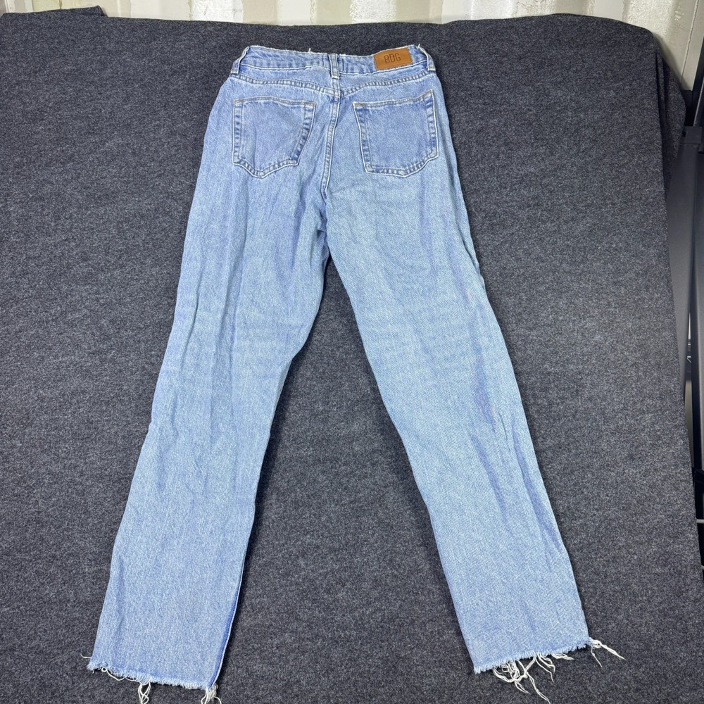 BDG Urban Outfitters Straight Jeans Women 24x32 Blue Denim Distressed Frayed Hem